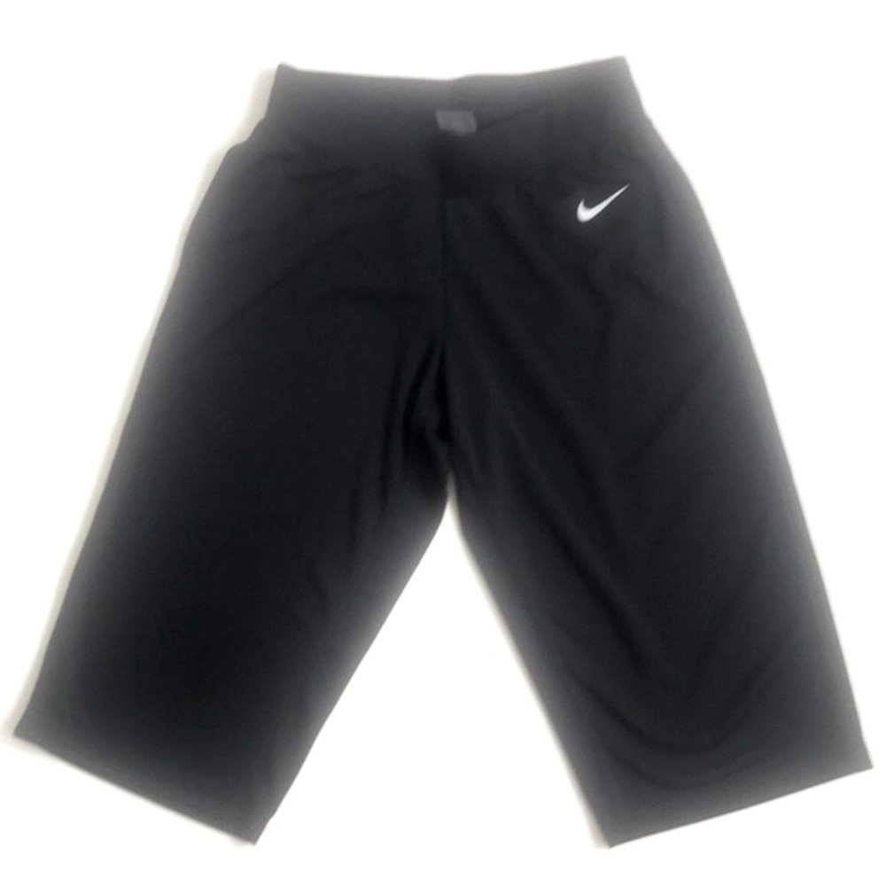 Nike Running Capri Pants S Small Black Wide Leg